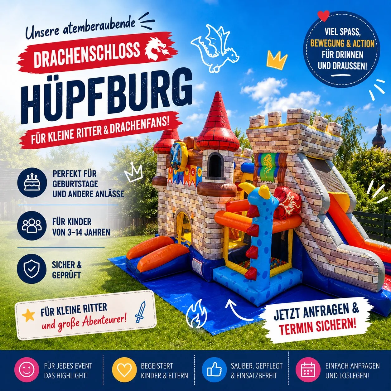 Drachenschloss Hüpfburg
